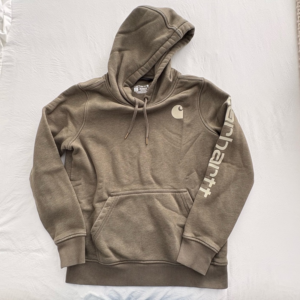 Carhartt Women's Relaxed Fit Midweight Logo Sleeve Graphic Sweatshirt